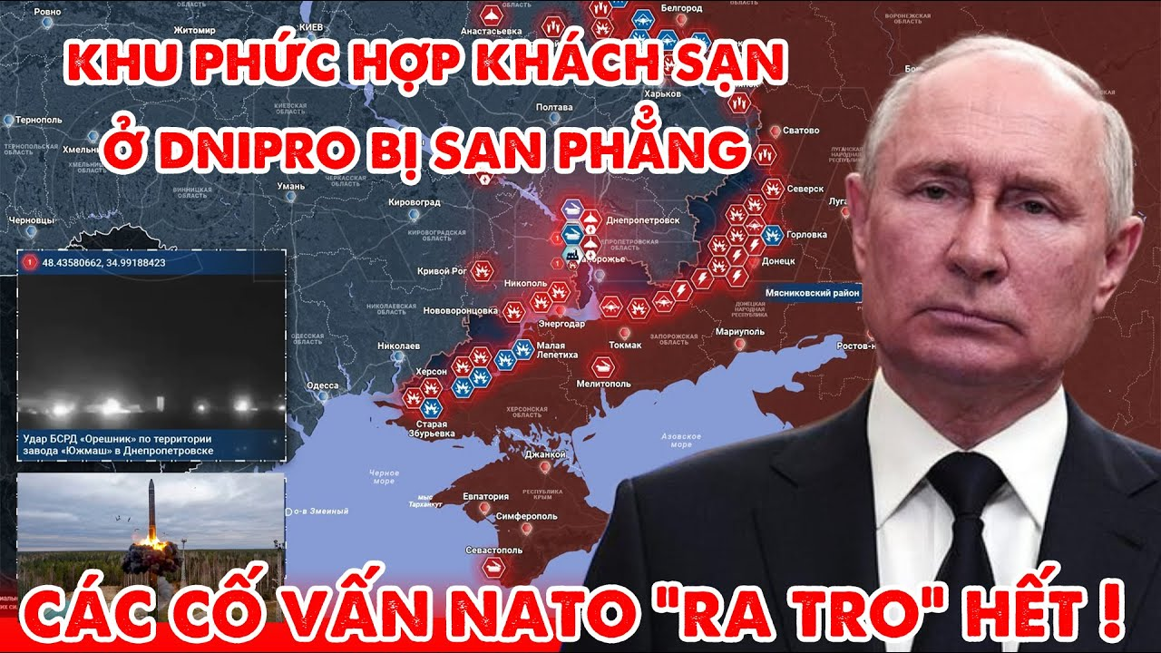 Nga không kích dữ dội Dnipro san phẳng điểm tập kết NATO !