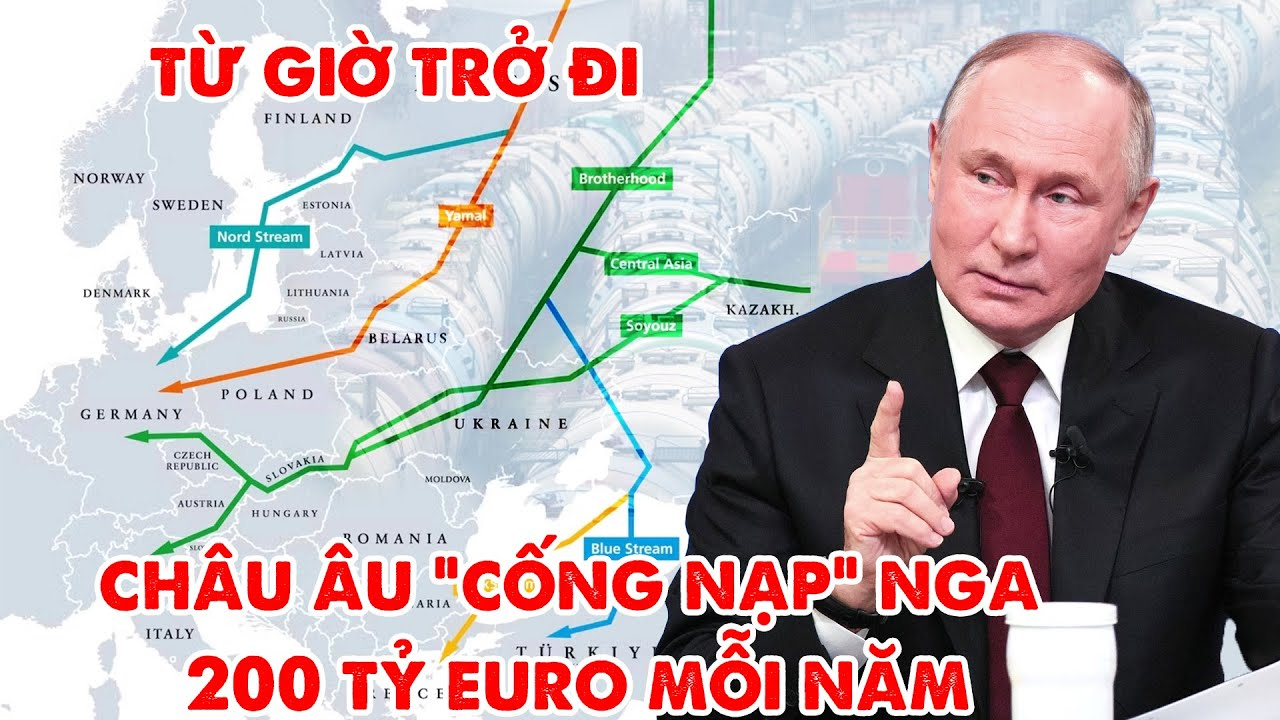 Nga kiếm bẫm, ăn chênh 200 tỷ Euro khi châu Âu mua chui khí đốt !